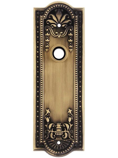 Meadows Forged-Brass Back Plate in Antique Brass.